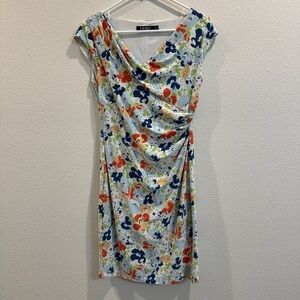 Floral Print Dress by Calvin Klein - Multicolor